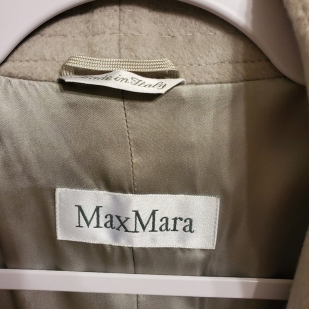 🚫MAXMARA Gray Virgin Wool Cashmere Open Overcoat - Picture 7 of 8